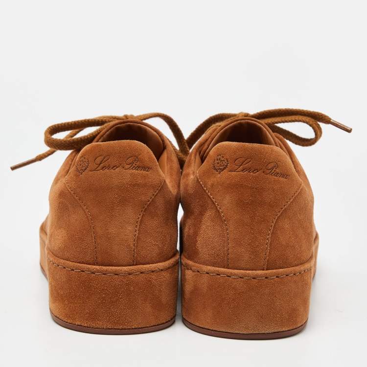 Pre Owned Loro Piana Brown Suede Nuages Low Top Sneakers Size 36
