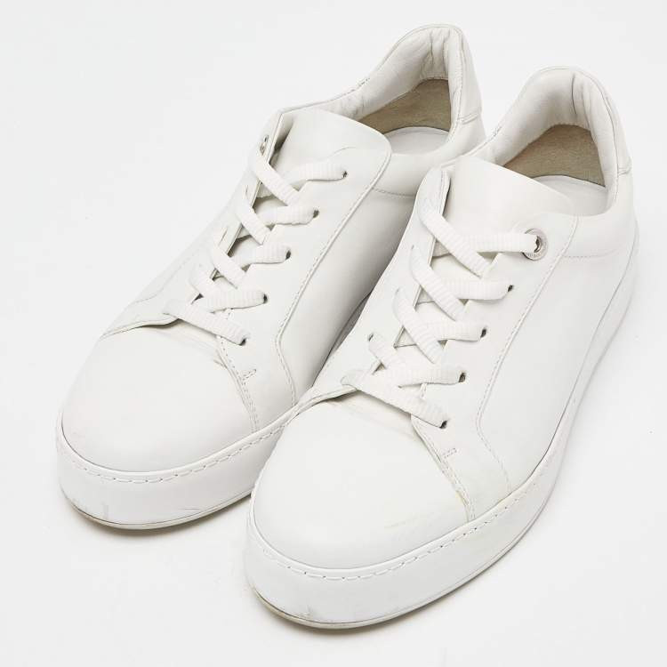Pre Owned Loro Piana White Leather Nuages Sneakers Size 37.5