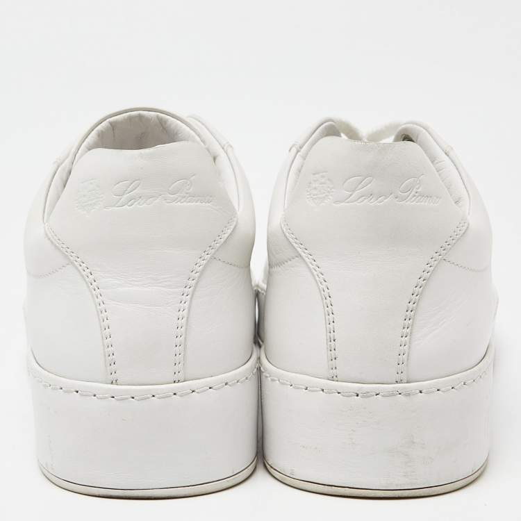 Pre Owned Loro Piana White Leather Nuages Sneakers Size 37.5