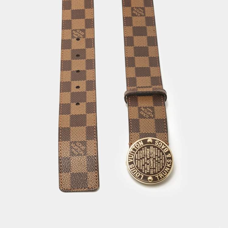 مملوكة مسبقًا Louis Vuitton Damier Ebene Canvas Trunks and Bags Belt 80 CM
