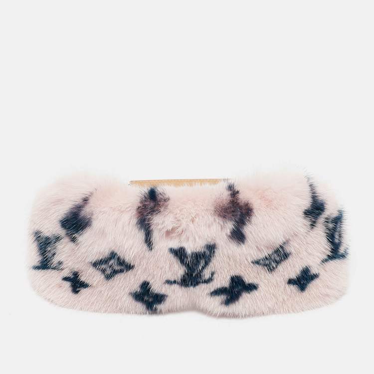 Pre Owned Louis Vuitton Pink Mink Monogram Sleep Eye Mask