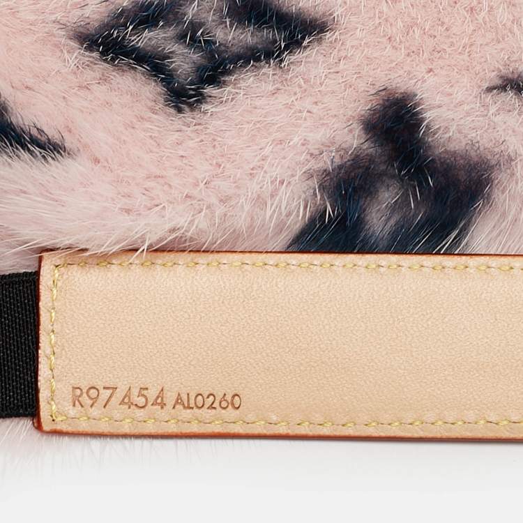 Pre Owned Louis Vuitton Pink Mink Monogram Sleep Eye Mask