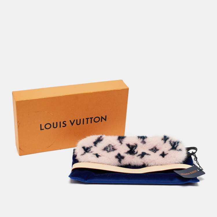 Pre Owned Louis Vuitton Pink Mink Monogram Sleep Eye Mask