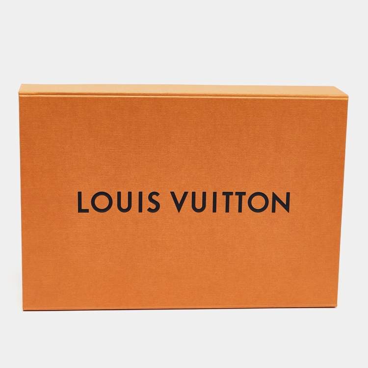 Pre Owned Louis Vuitton Black Silk Blend Classique Monogram Scarf 