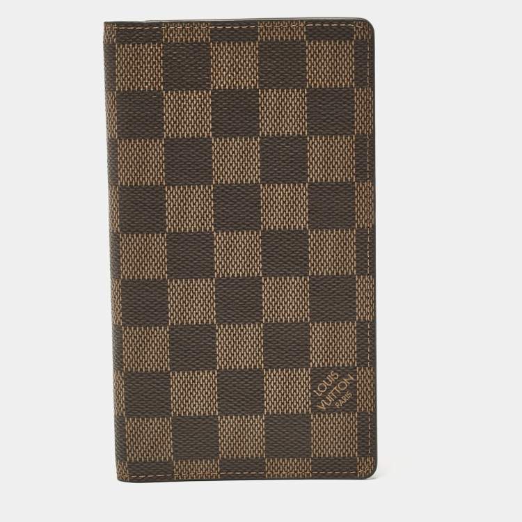Pre Owned Louis Vuitton Damier Ebene Canvas Pocket Agenda Cover