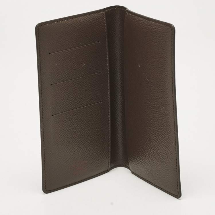 Pre Owned Louis Vuitton Damier Ebene Canvas Pocket Agenda Cover