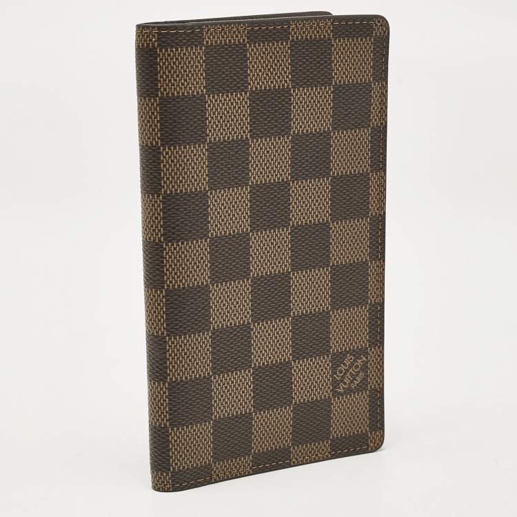Pre Owned Louis Vuitton Damier Ebene Canvas Pocket Agenda Cover