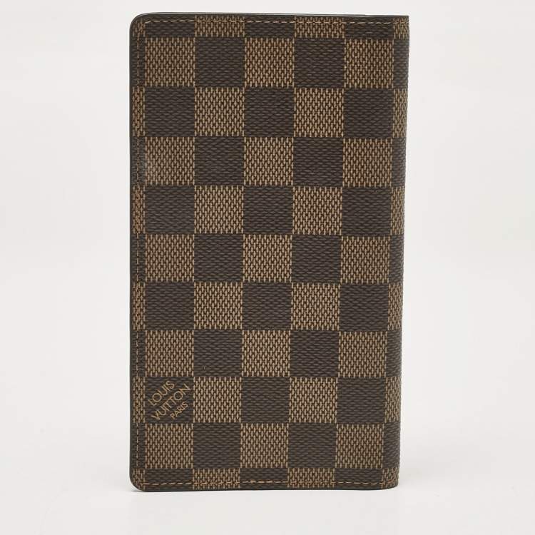 Pre Owned Louis Vuitton Damier Ebene Canvas Pocket Agenda Cover
