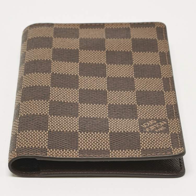Pre Owned Louis Vuitton Damier Ebene Canvas Pocket Agenda Cover