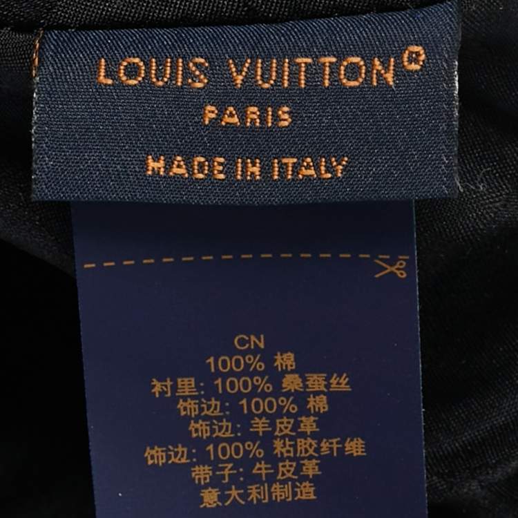 Pre Owned Louis Vuitton Black Cotton LV Iconic Cap M