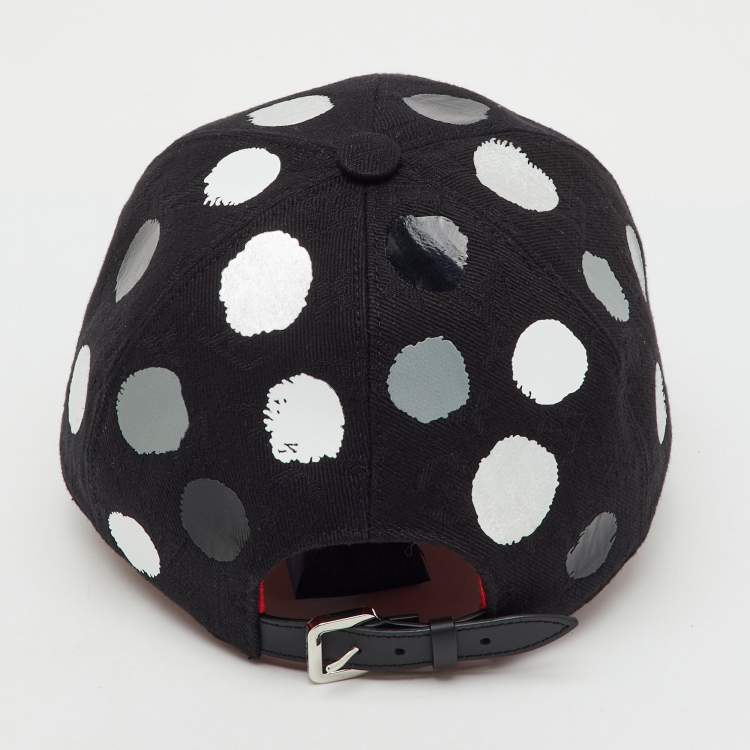 Pre Owned Louis Vuitton x Yayoi Kusama Black Cotton Infinity Dots Baseball Cap 