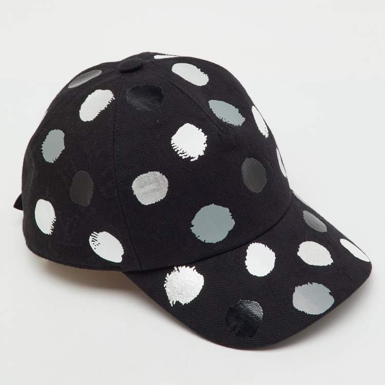 Pre Owned Louis Vuitton x Yayoi Kusama Black Cotton Infinity Dots Baseball Cap 