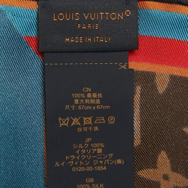 Pre Owned Louis Vuitton Brown Personally LV Silk Scarf
