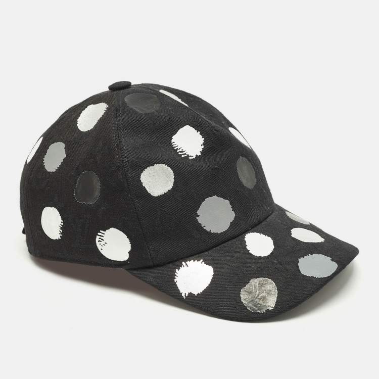 مملوكة مسبقًا Louis Vuitton x Yayoi Kusama Black Infinity Dots Canvas Baseball Cap M