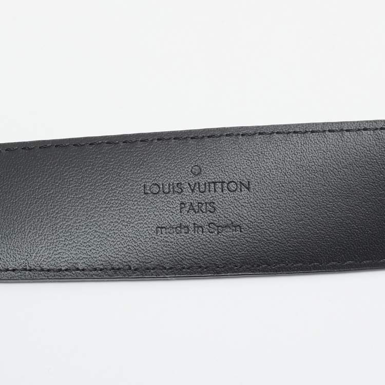 Pre Owned Louis Vuitton Neogram 100 CM Buckle Belt Damier Graphite Canvas