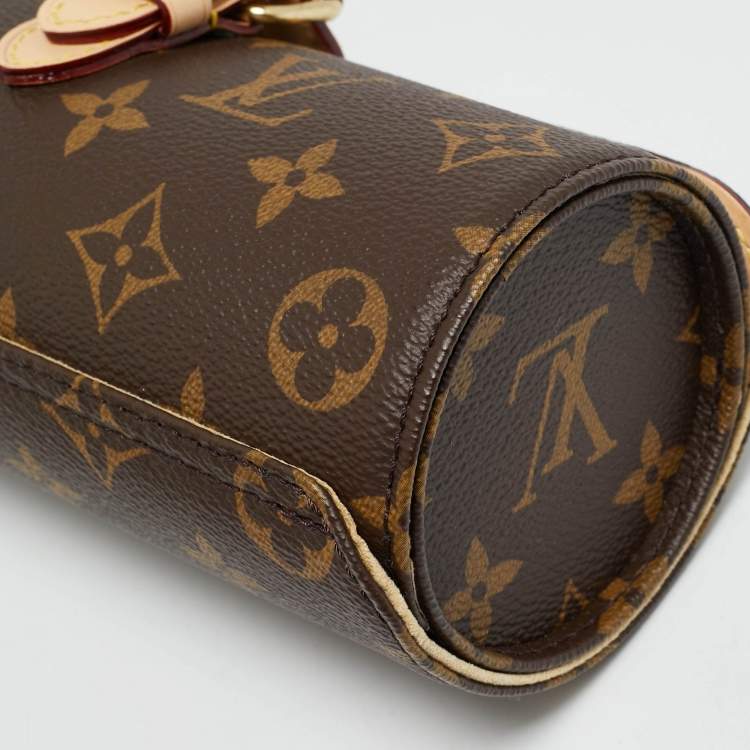 Pre Owned Louis Vuitton 3 Watch Case Monogram Canvas