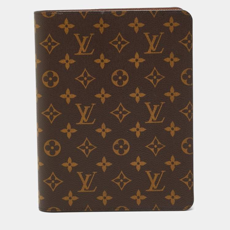 Pre Owned Louis Vuitton Desk Agenda Cover Monogram Canvas 