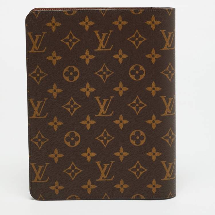 Pre Owned Louis Vuitton Desk Agenda Cover Monogram Canvas 