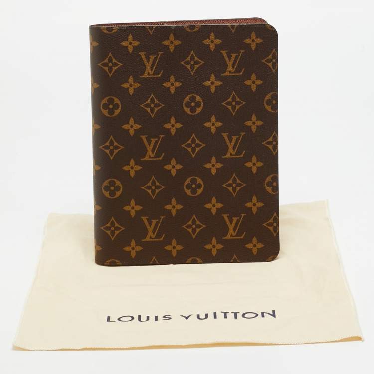 Pre Owned Louis Vuitton Desk Agenda Cover Monogram Canvas 