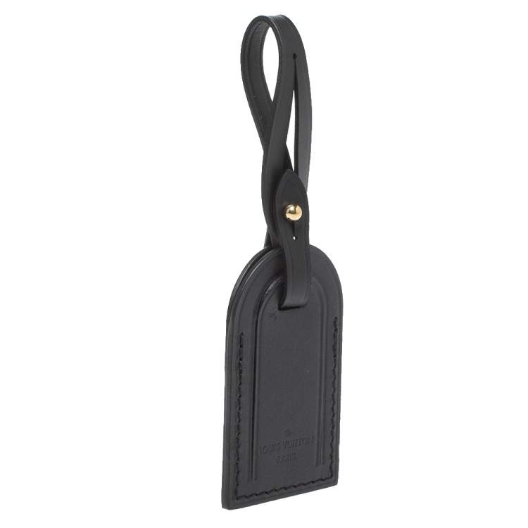 LOUIS VUITTON PK MONOGRAM STAMPED BLACK LEATHER LUGGAGE TAG – BLuxe Boutique