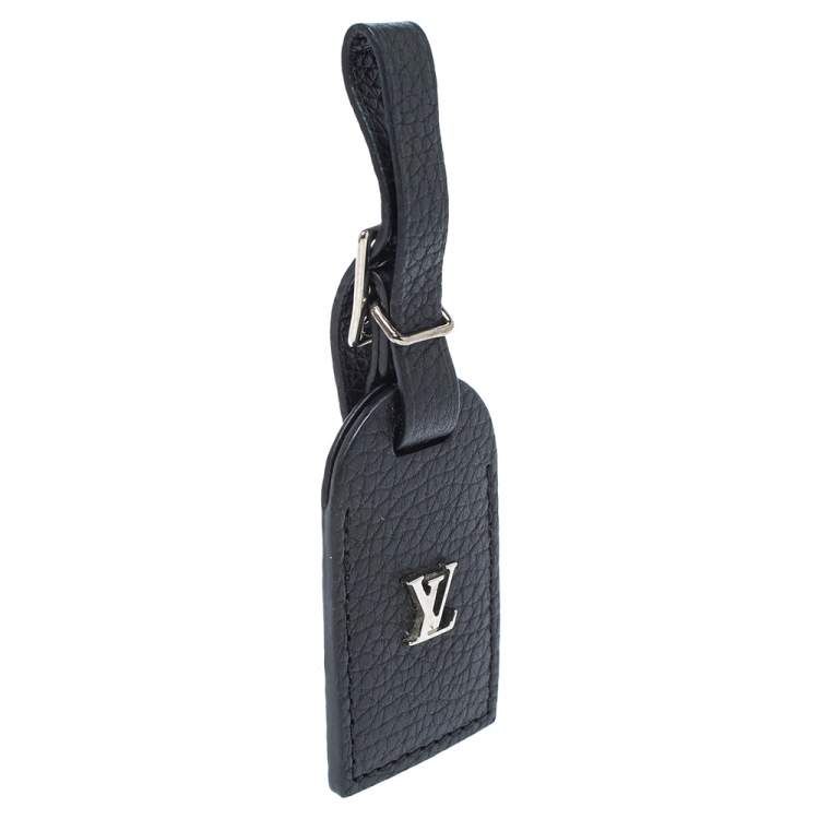 Louis Vuitton, Bags, Louis Vuitton Black Leather Luggage Name Tag