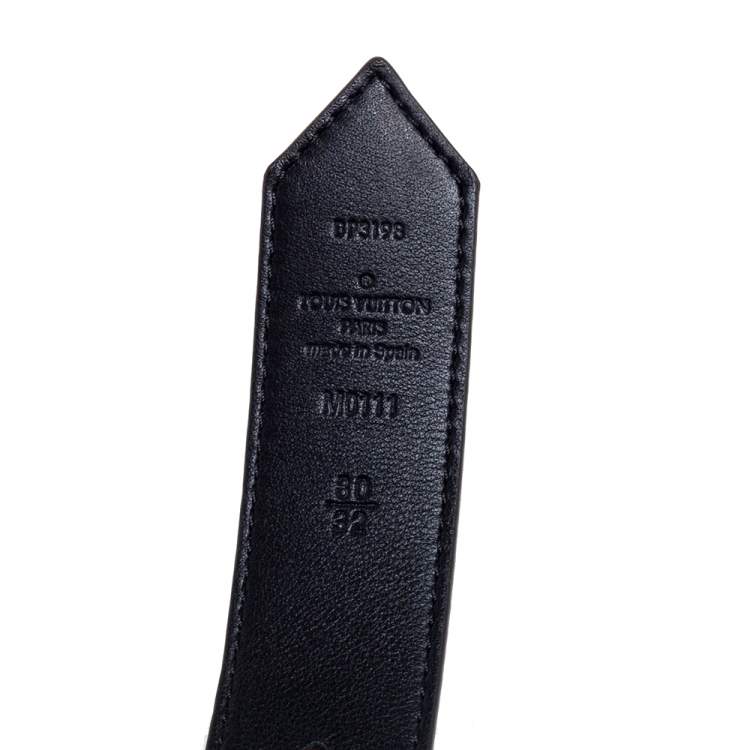 مملوكة مسبقًا Louis Vuitton Black Monogram Canvas and Leather Angel Wing Belt 80 CM