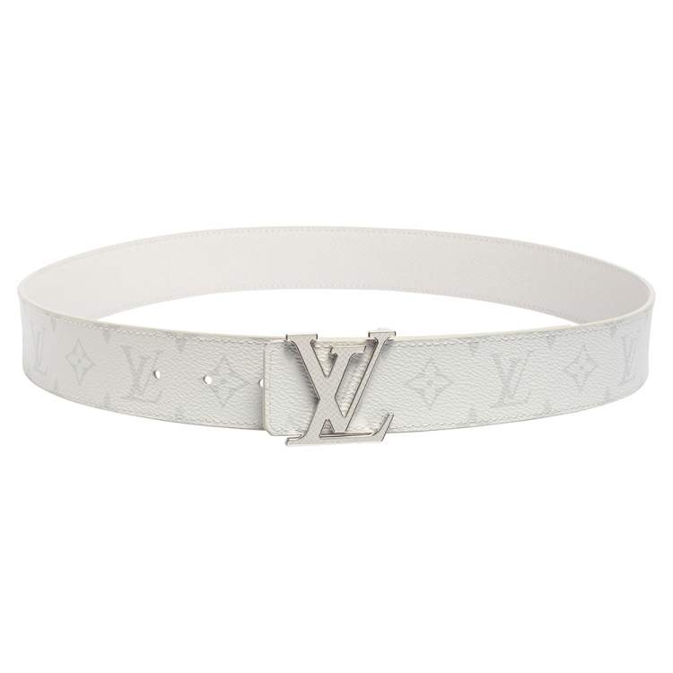 Louis Vuitton White Monogram Canvas Initiales Reversible Buckle Belt 95 CM  Louis Vuitton | The Luxury Closet