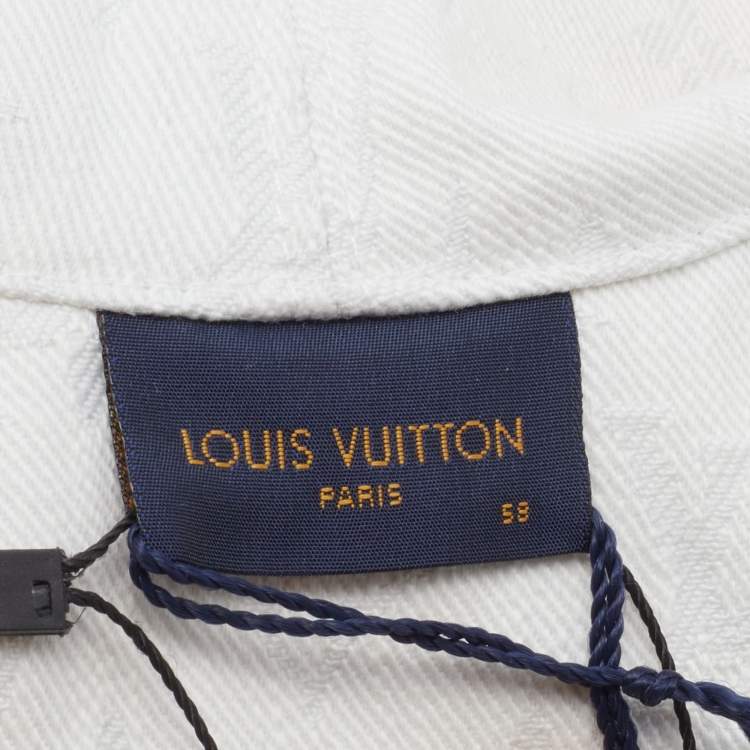 Pre Owned Louis Vuitton Multicolor Monogram Watercolor Cotton Reversible Bucket Hat Size 58