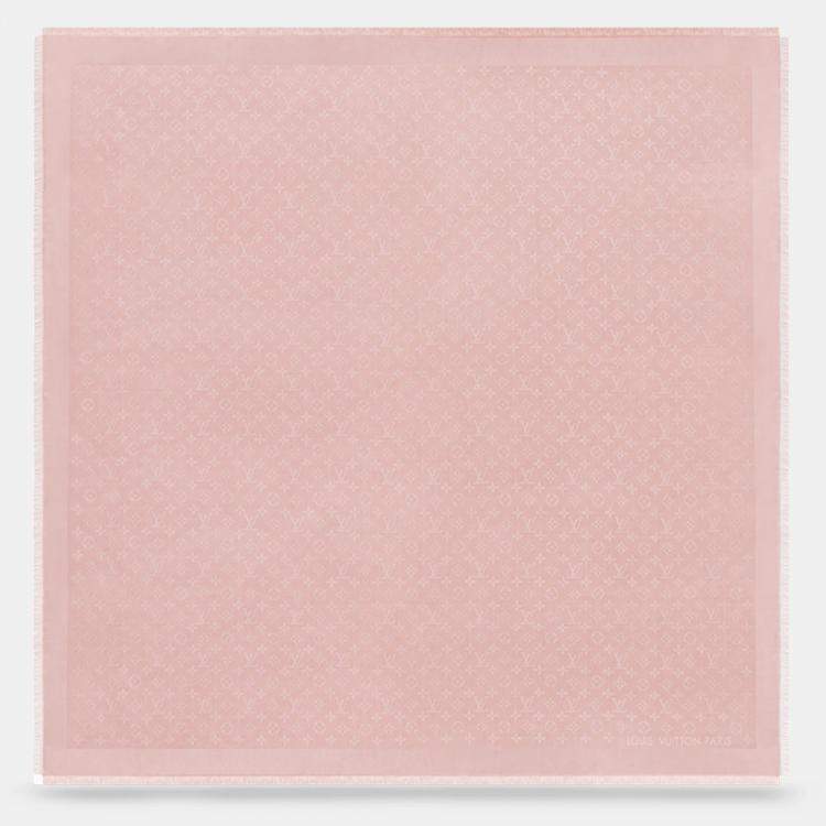 Pre Owned Louis Vuitton Velvet Rose Monogram Shine Shawl