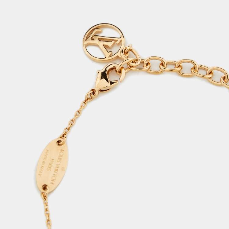 Pre Owned Louis Vuitton Louisette Gold Tone Bracelet