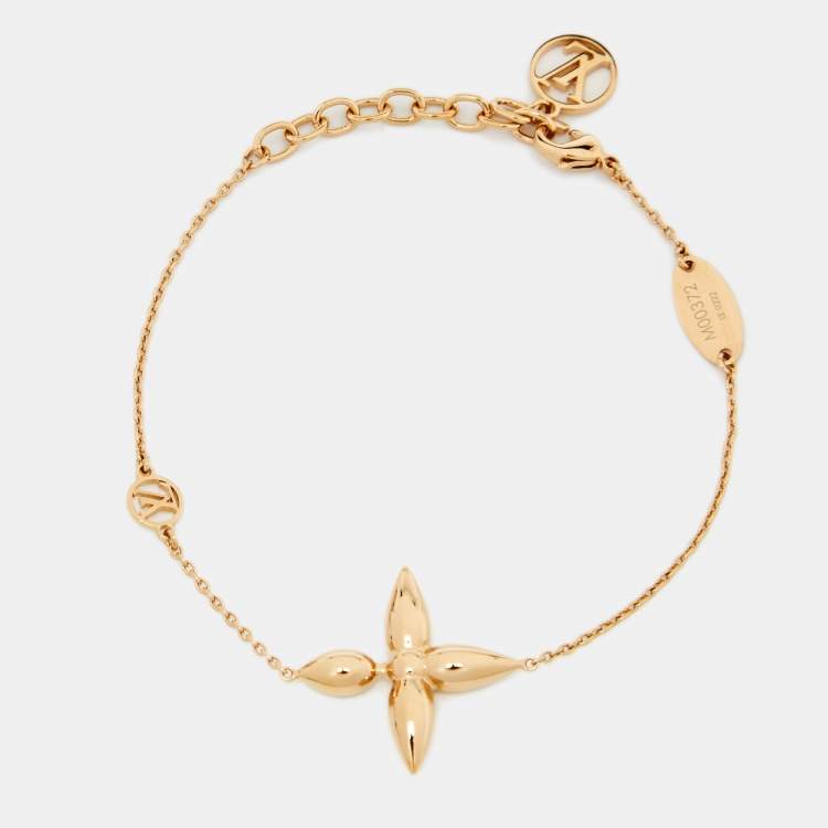 Pre Owned Louis Vuitton Louisette Gold Tone Bracelet