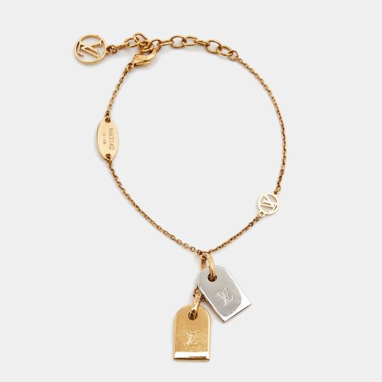 Pre Owned Louis Vuitton Nanogram Two Tone Bracelet