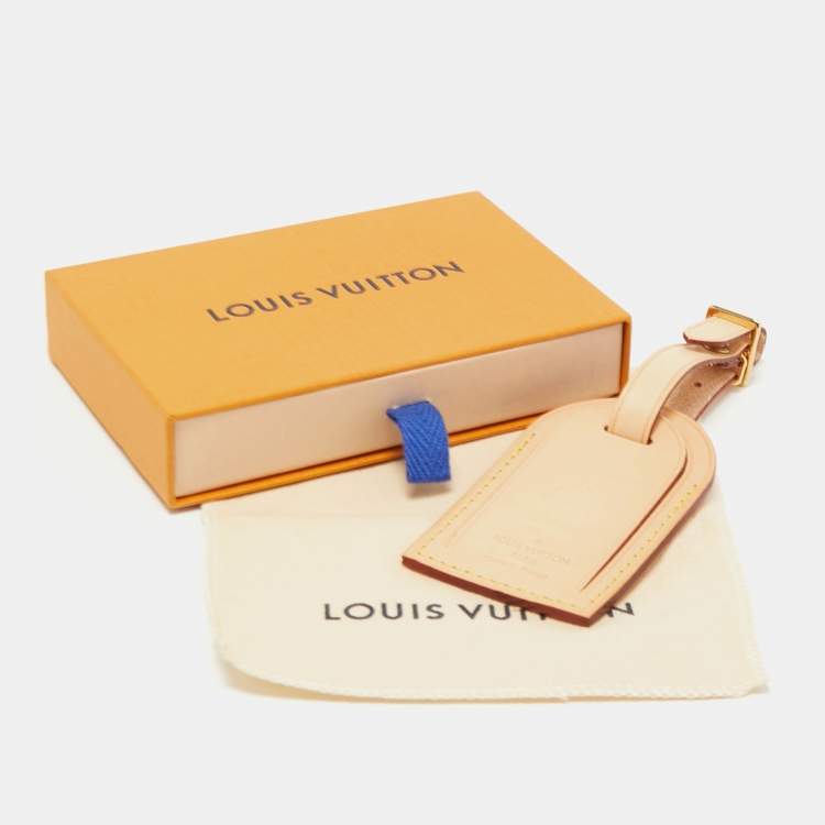 Pre Owned Louis Vuitton Vachetta Leather Luggage Name Tag