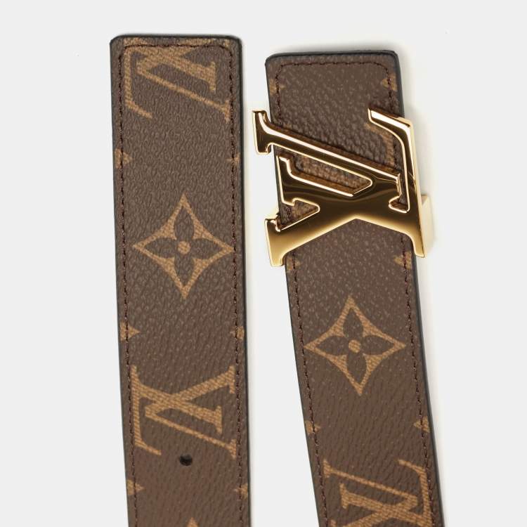 Pre Owned Louis Vuitton Monogram Canvas Initiales Reversible Belt 75CM