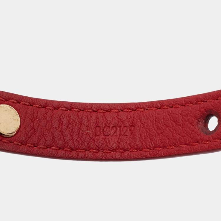 Pre Owned Louis Vuitton Red Monogram Blooming Wrap Bracelet