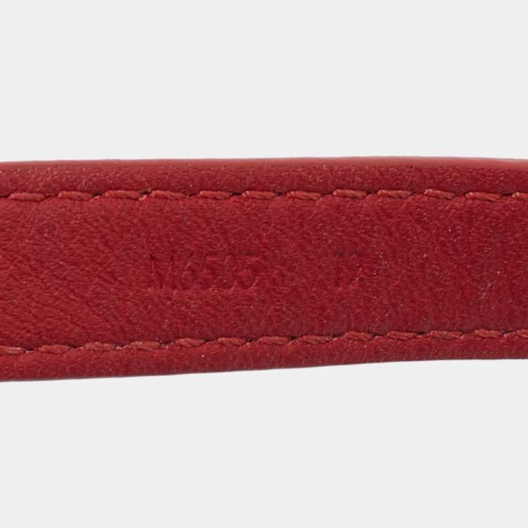 Pre Owned Louis Vuitton Red Monogram Blooming Wrap Bracelet