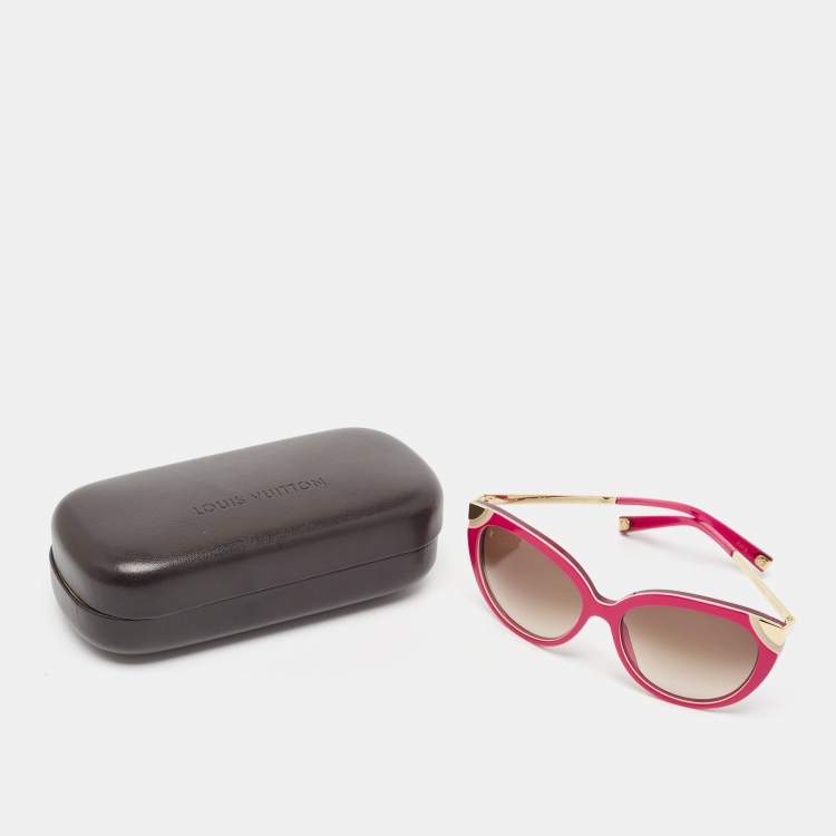 Pre Owned Louis Vuitton Brown Gradient Z0740W Amber Cat Eye Sunglasses