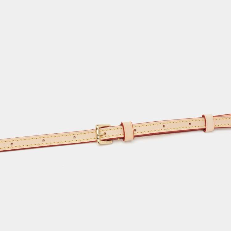 Pre Owned Louis Vuitton Beige Leather Adjustable Shoulder Bag Strap