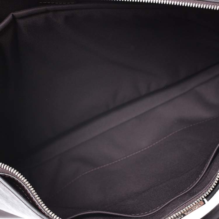 Pre Owned Louis Vuitton Brown Taiga Leather Anton Soft Briefcase