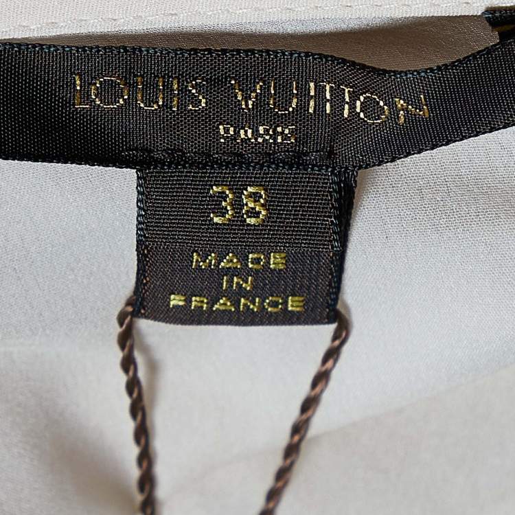 Pre Owned Louis Vuitton Black Lace Sheer Flared Top M