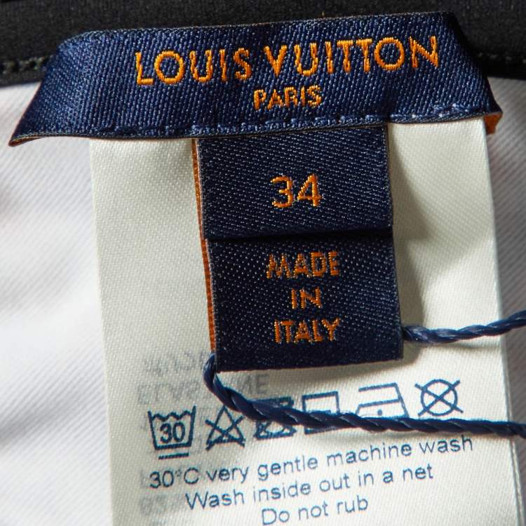 Pre Owned Louis Vuitton White Monogram Print Jersey Bikini Set S/M