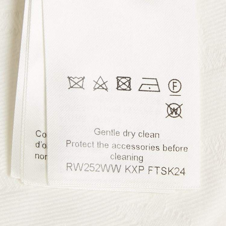 Pre Owned Louis Vuitton White Fil Coupe Denim Mini Skirt S