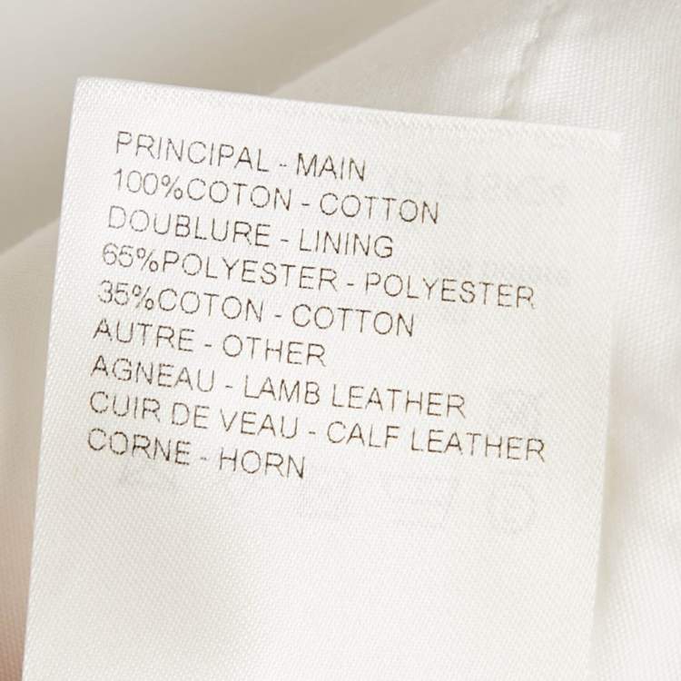 Pre Owned Louis Vuitton White Fil Coupe Denim Mini Skirt S