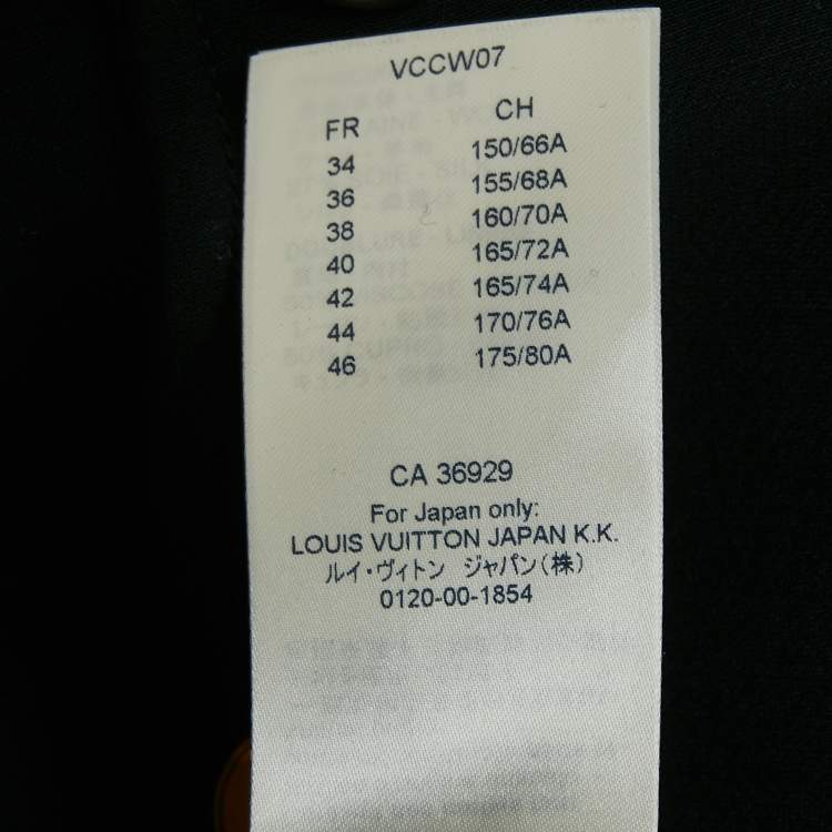 Pre Owned Louis Vuitton Black Wool Button Detail Mini Skirt M