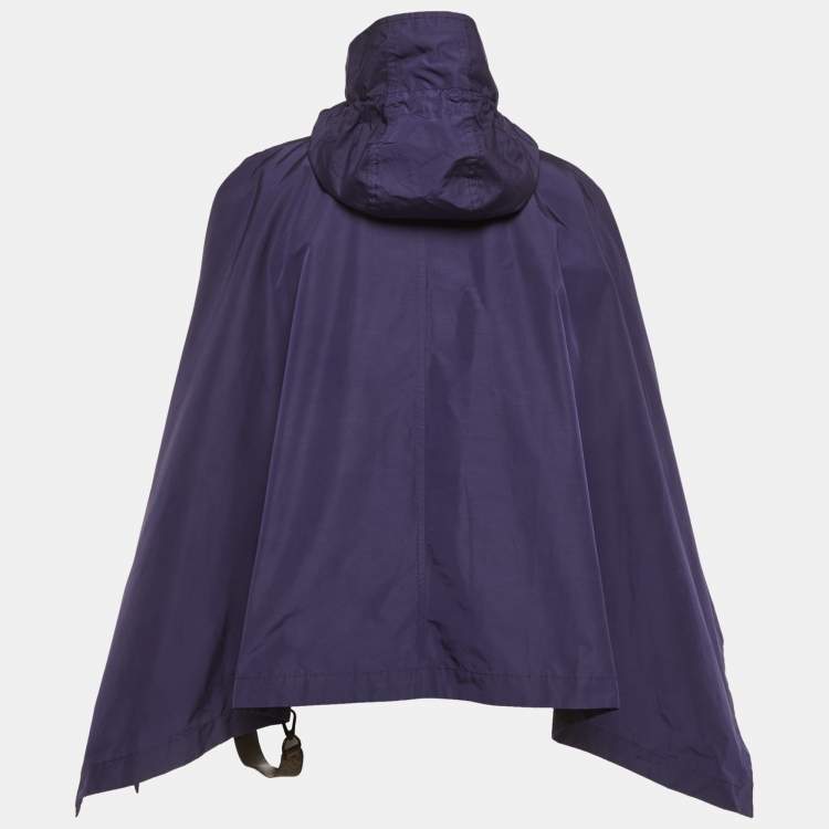 Pre Owned Louis Vuitton Blue Cotton Blend Zip-Up Cape S