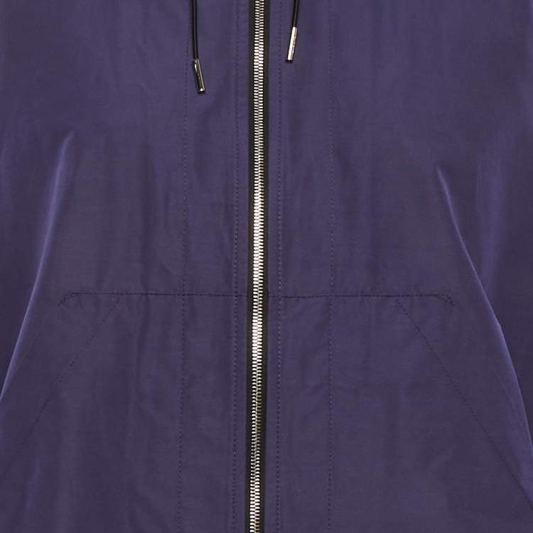 Pre Owned Louis Vuitton Blue Cotton Blend Zip-Up Cape S