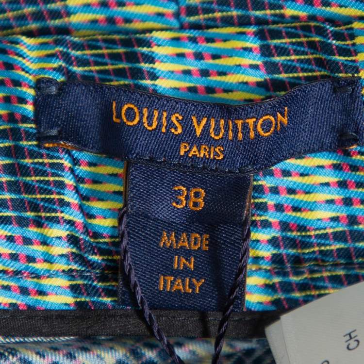 Pre Owned Louis Vuitton Multicolor Printed Silk Shorts M