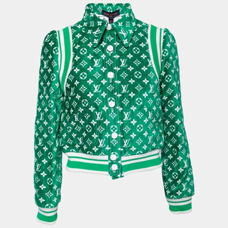 Buy the Louis Vuitton Women Green Mesh Jacket 44