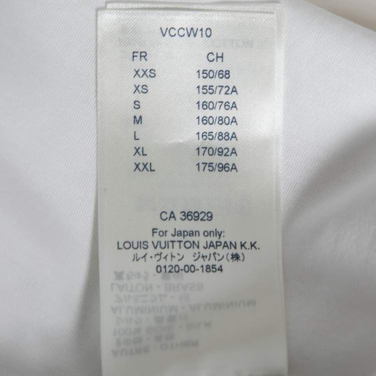 Pre Owned Louis Vuitton White Cotton Embellished Mock Neck Blouse M