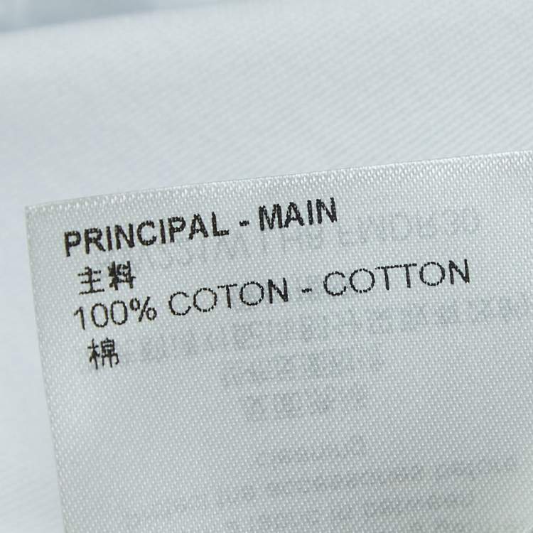 Pre Owned Louis Vuitton White Chain Print Cotton Mini T-Shirt Dress XL